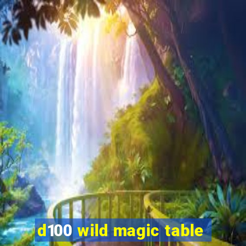 d100 wild magic table