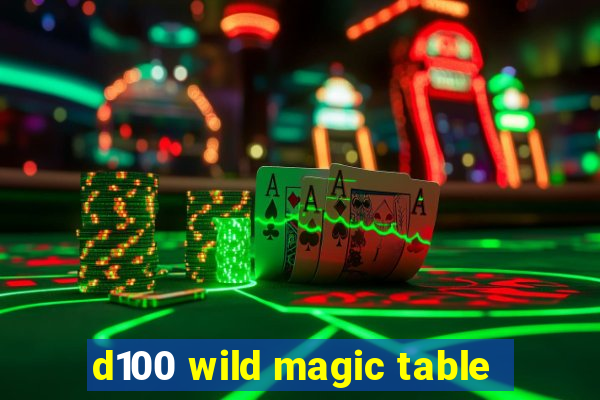 d100 wild magic table