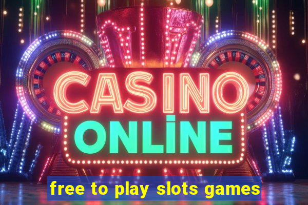 free to play slots games