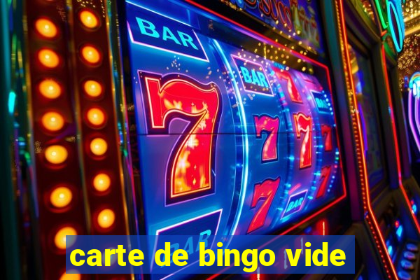 carte de bingo vide