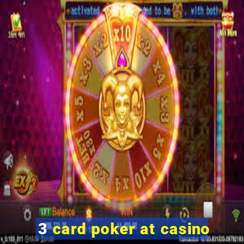 3 card poker at casino