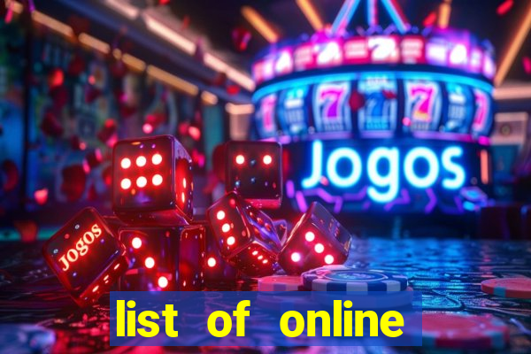 list of online slot sites