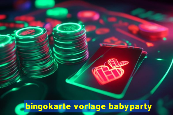 bingokarte vorlage babyparty