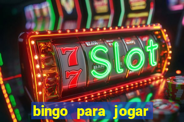 bingo para jogar com os amigos