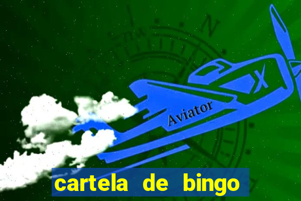 cartela de bingo para chá de bebê