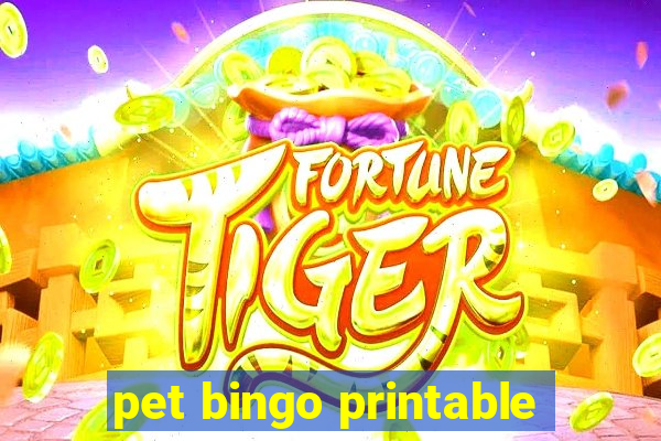 pet bingo printable