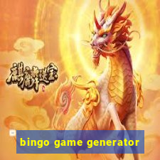 bingo game generator