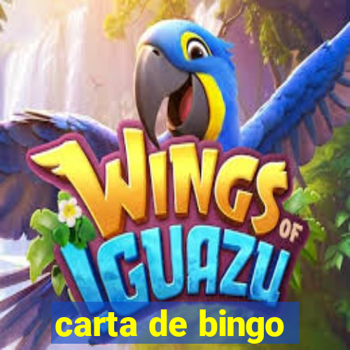 carta de bingo