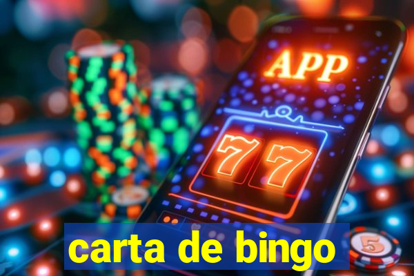 carta de bingo