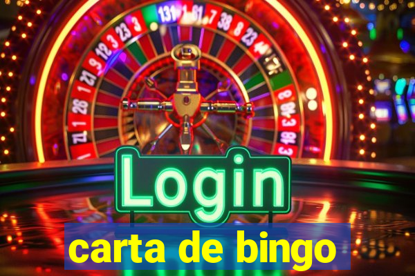 carta de bingo