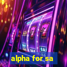 alpha for sa