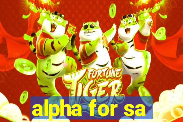 alpha for sa