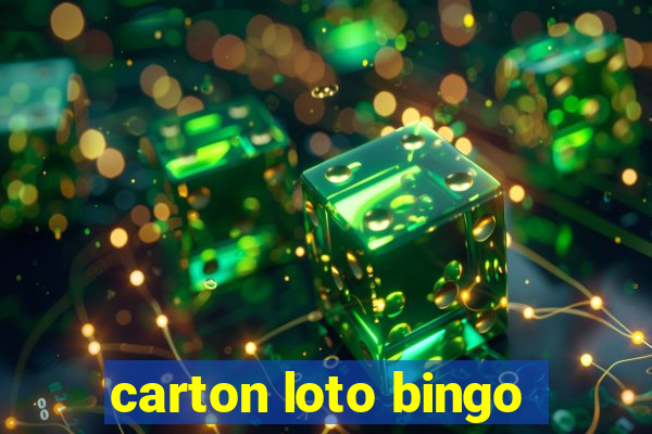 carton loto bingo