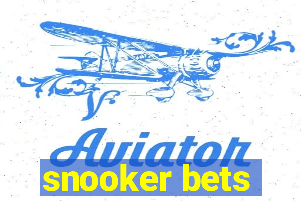 snooker bets