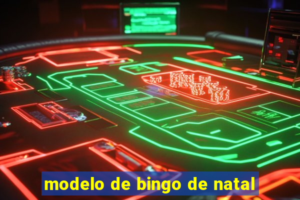 modelo de bingo de natal