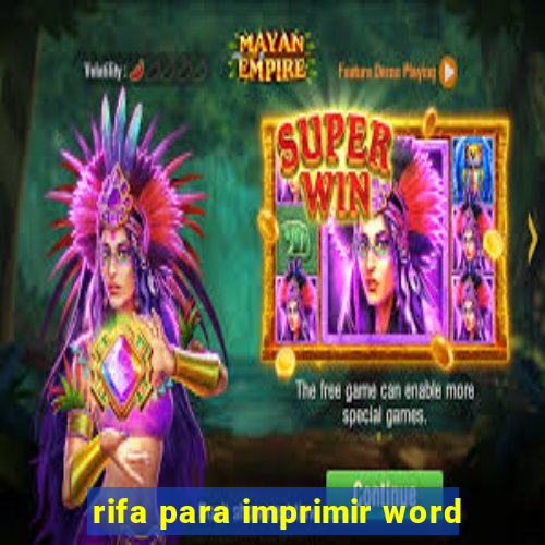 rifa para imprimir word