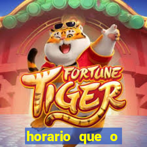 horario que o fortune tiger paga