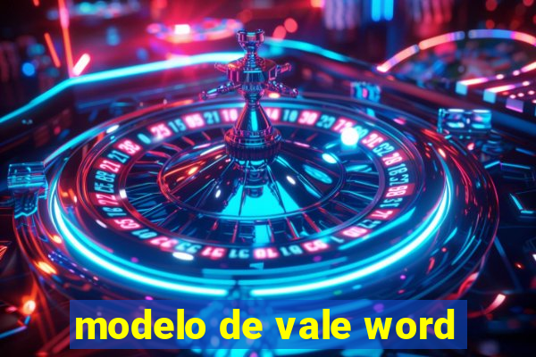 modelo de vale word