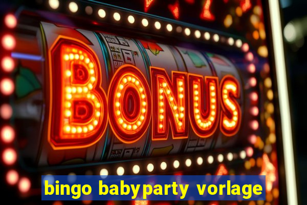 bingo babyparty vorlage