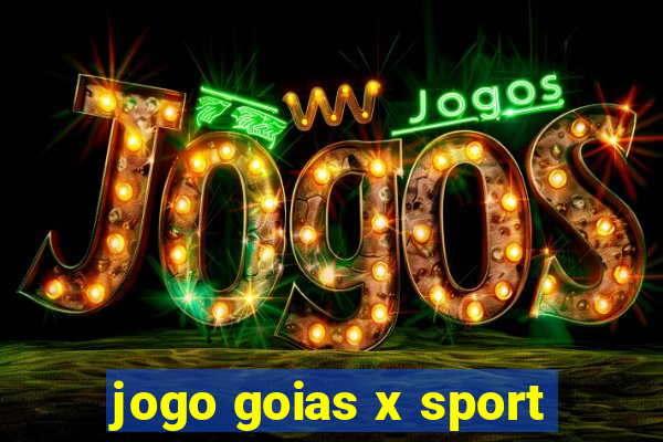 jogo goias x sport