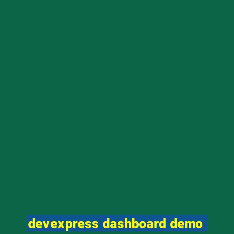 devexpress dashboard demo