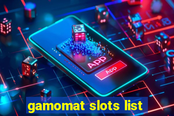 gamomat slots list