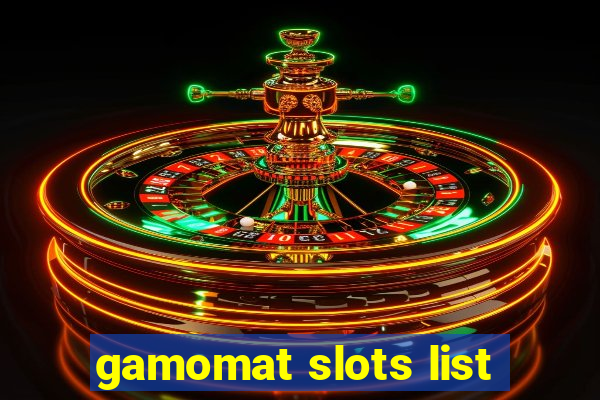 gamomat slots list