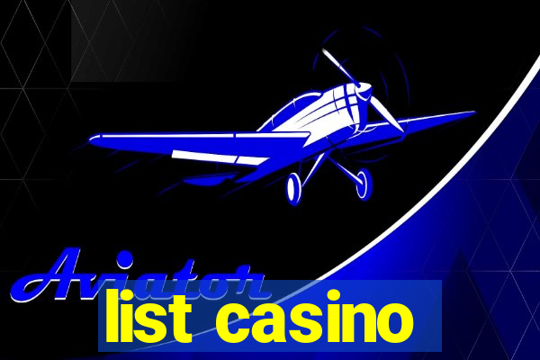 list casino