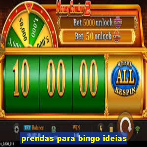 prendas para bingo ideias