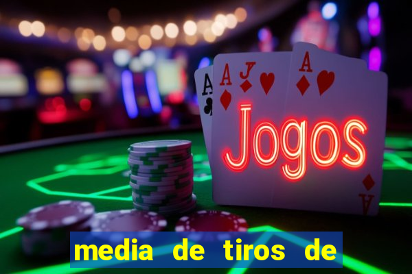 media de tiros de meta por jogo