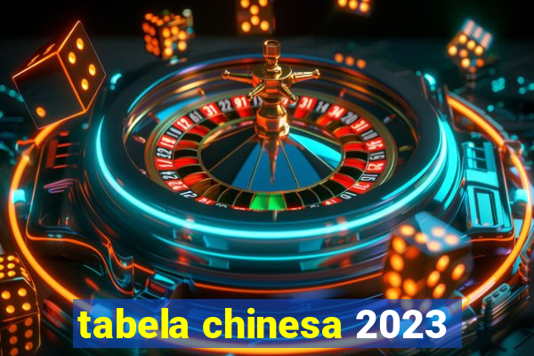 tabela chinesa 2023