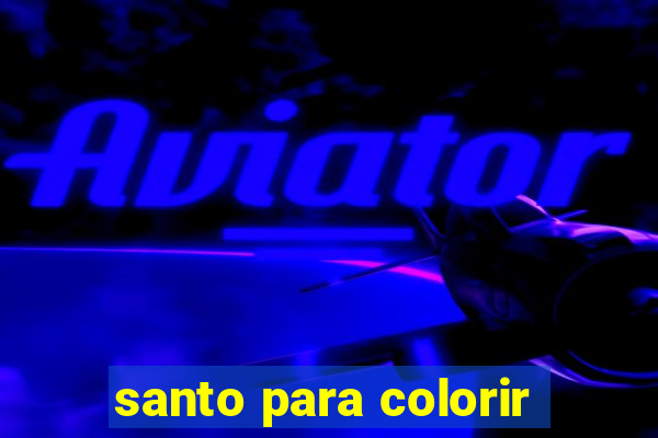 santo para colorir