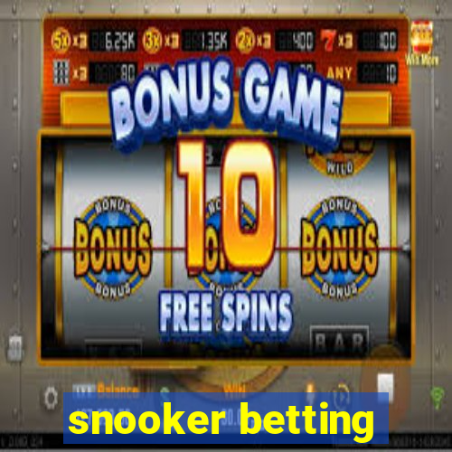 snooker betting