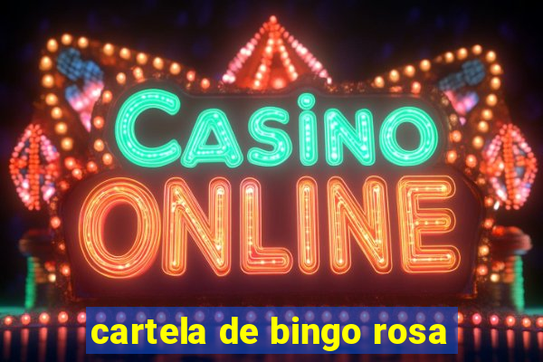 cartela de bingo rosa