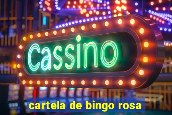 cartela de bingo rosa