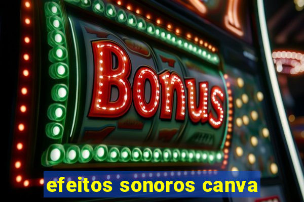 efeitos sonoros canva