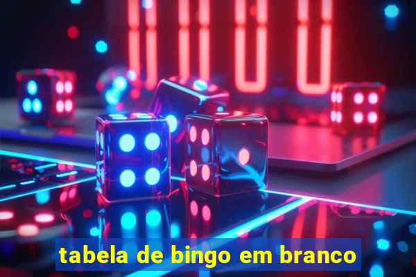 tabela de bingo em branco