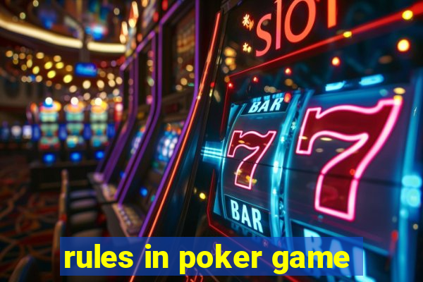 rules in poker game