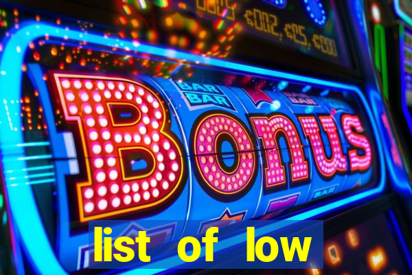 list of low variance slot machines