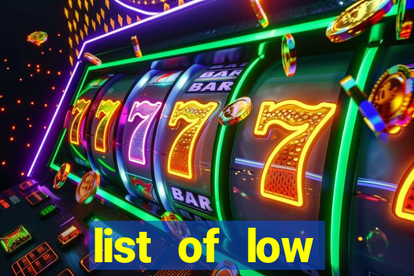 list of low variance slot machines