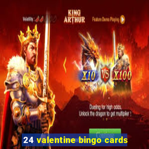 24 valentine bingo cards