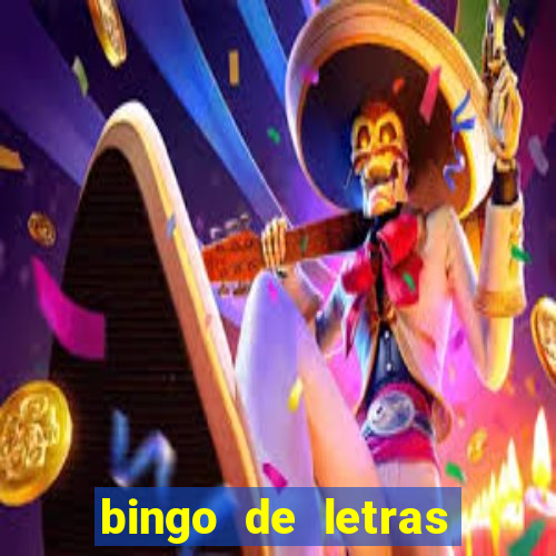 bingo de letras colorido para imprimir