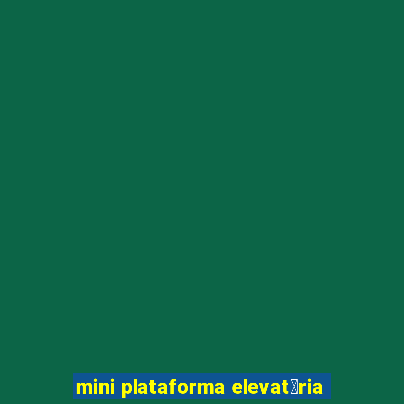 mini plataforma elevat贸ria