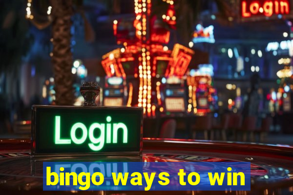 bingo ways to win