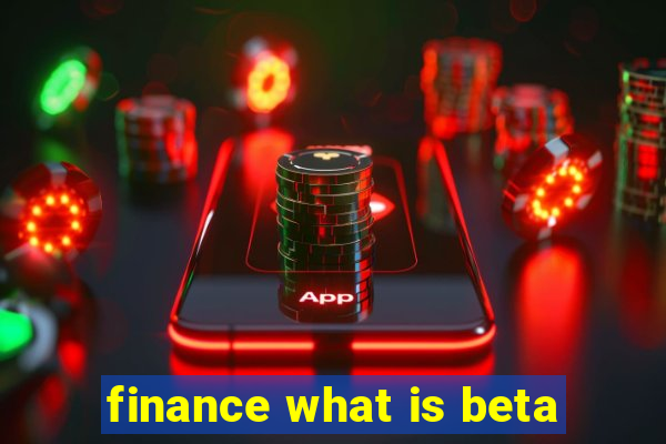 finance what is beta