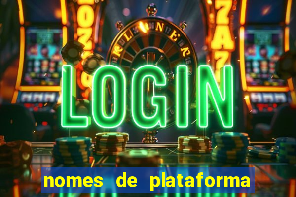 nomes de plataforma de jogos do tigre